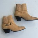 Dingo  Vintage 90s Y2K Leather Buckle Round Toe Elastic Slip On Ankle Booties 9 Photo 2