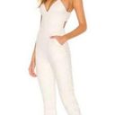 NBD Revolve  Star White Linen Blend Cut Out Back Strappy Jumpsuit XXS NWT Photo 0