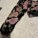 Windsor Black velvet long sleeve crop top with pink floral never worn Photo 3