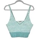 Free People  Intimately Here All Day Knit Bralette Brami Crop Top Blue Medium Photo 1