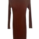 Naked Wardrobe  Brown Bodycon Stretch Midi Dress Size S Photo 1