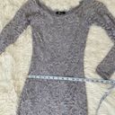 Jump Lavender Lace Long Sleeve Boatneck Bodycon Party Dress Sz 1 Juniors (XS Womens) Photo 3