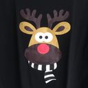 Reindeer Christmas Shirt, XL Black Photo 2