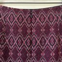 The Loft  Burgundy Diamond Tweed Button Wrap Skirt Photo 8