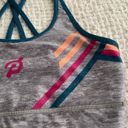 Peloton Grey Rainbow Workout Sports Bra Photo 3