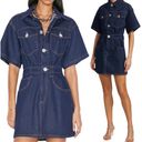 frame denim FRAME Oversized Button Detail Denim‎ Mini Dress size XXS Photo 1