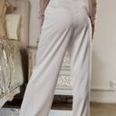 12th Tribe White Satin High Waisted Trousers Photo 3