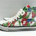 Converse  Chuck Taylor All Star High Top Sneakers 10 Women's Green Red Blue Shoes Photo 3