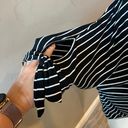 Akemi + Kin Black & White Striped Tie Front Shirt Small Photo 5