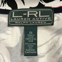 Ralph Lauren  Active floral athletic athleisure stretch knit zip front jacket 3X Photo 3