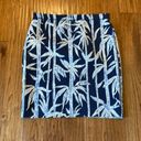 J. McLaughlin  blue bamboo stretch skirt size large Photo 1