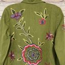 indigo. Moon Appliqué Embroidered Blazer Jacket Size Small Green Photo 8