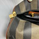 Fendi Vintage  Huge Pequin Stripe & Cognac Leather Duffel/Weekender Bag Photo 15