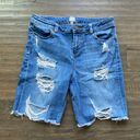 New York & Co. Bermuda Short Women’s Size 12 Distressed Photo 0