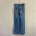 ZARA  High Waisted Raw Hem Wide Leg Jeans Size 0 Photo 7