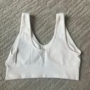 Aerie White Ribbed Bralette Photo 1