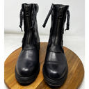 Pacific&Co Vintage Foundry . Women’s Filo Mid-Top Black Leather Zip Boots Size 8 Photo 1