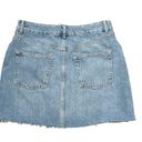 Topshop  Cut Off mini Jean Skirt. Red white blue silver stripe. Size 6. Like new! Photo 3