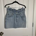 AGOLDE  lettuce high waisted denim mini skirt size 26 spring summer Photo 1