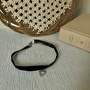 American Vintage Vintage “Zabrina” Black Velvet Choker Charm Necklace Silver Tone Heart Gothic Elegant Photo 8