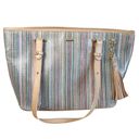 Brahmin EUC  Multicolor Striped Cardenas Medium Asher Tote Handles & Tassel Accen Photo 3