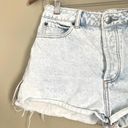 Amuse Society Acid Wash Shorts White Blue Size 28 High Rise Button Fly Distressed Photo 3