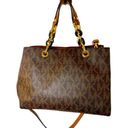 Michael Kors COPY -  EUC Cynthia Satchel & Crossbody Bag Black & Brown Monogram … Photo 0