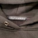 Naked Wardrobe  Black Pullover Cropped Sweatshirt Photo 3