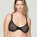 CUUP 36C The Plunge Black mesh sheer underwire Bra Size undefined Photo 2