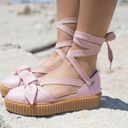 Puma FENTY X  Leather Bow Accents Mules Size 8 Photo 0