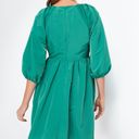 Tuckernuck  Hyacinth House Emerald Green XS Ruched V-Neck Genevieve Mini Dress Photo 4