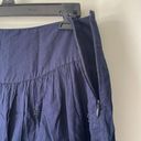 American Eagle  Navy Blue Pleated Fit Flare Beaded Lined Full A-Line Skirt size 2 Photo 4