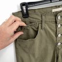 Levi's  Mile High Cropped Wide Leg Jeans High Waist Button Fly Sz 30 Olive Green Photo 4