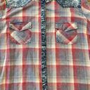 A.L.C. Woman Red & Blue Plaid Long Sleeve Button Down Shirt Women’s Plus Size 3X Photo 6