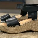 Frye  & Co Amber Espadrille Wedge Sandals Wedge Ankle Strap Black Shoe Photo 3
