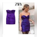 ZARA  Lilac Draped Dress Size Small Photo 1