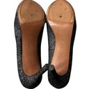 Nine West  Juliette Black Speckled Denim Metallic Suede Heels Photo 8