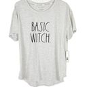 Rae Dunn NWT  Basic Witch Short Sleeve T-Shirt Tee Halloween Gray Size XL NEW Photo 0