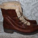 Wear Ever Fur Lined Boots Womens 8 M Brown Leather Photo 0