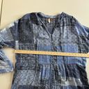 Pilcro  Anthropologie Tiered Tunic Blouse Patchwork Blue Sz XL | Western Cowgirl Photo 15