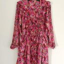 Gap Pink Ruffle Long Sleeve Floral Dress Photo 2