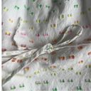 Draper James  RSVP Rainbow Embroidered Flutter Sleeve Sun Dress XS White Photo 10