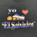 Fruit of the Loom El Salvador T-shirt Yo Amo El Salvador Womens  Sz S Unisex TShirt Blue Souvenir Photo 2