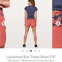 Lululemon  Run Times Short II*4" Dark Canyon / Efflorescent Dark Canyon Onyx Blue Photo 1