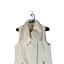 prAna  White Quilted Faux Fur Lined Sleeveless Casual Vest Jacket Women Sz M Photo 2