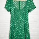 re:named  Green & White Polka Dot Mini Dress Size S Short Sleeve Summer Photo 0