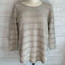 Eight Eight Eight  beige knit pullover sweater Size Large Photo 0