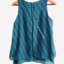 Bobeau Nordstrom  Tank Top S Split Back Overlay Layer Georgette Design Teal Photo 5