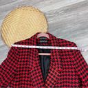 Houndstooth Vintage red & black  double breasted blazer jacket Photo 5