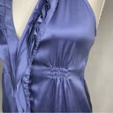 BCBGMAXAZRIA  Persian Blue Halter Silk Top Shirt size Medium Alexis Bellino y2k Photo 3